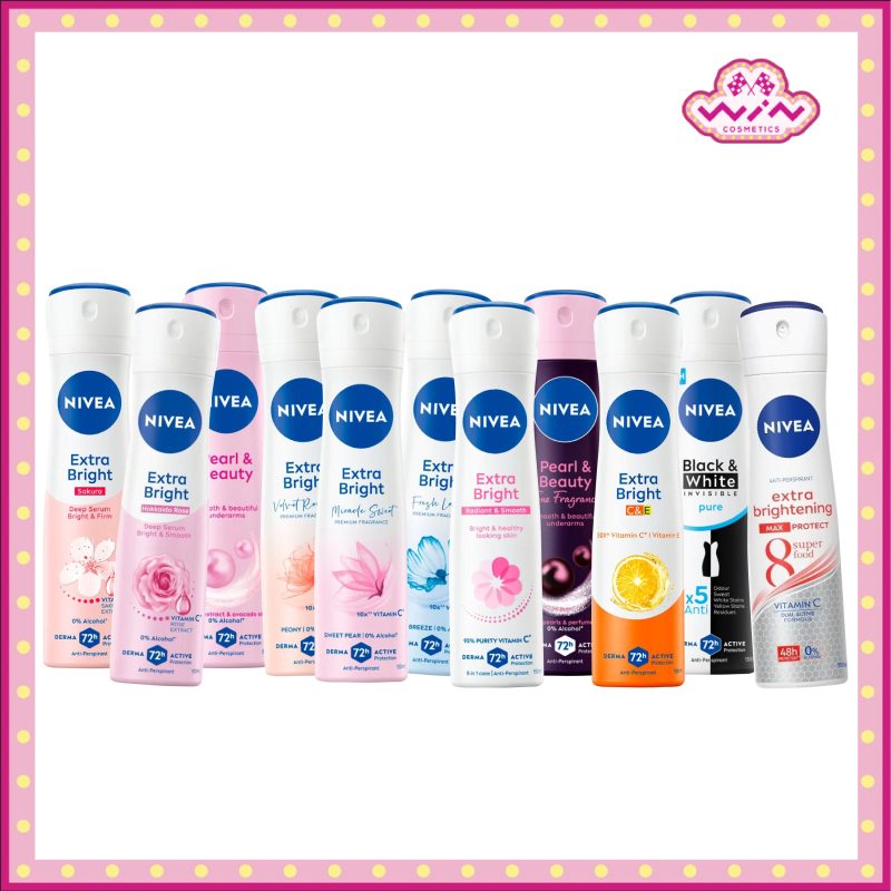 Nivea นีเวีย สเปรย์ ระงับกลิ่นกายดูแลใต้วงแขน  60 มล./150 มล. สำหรับผู้หญิง
