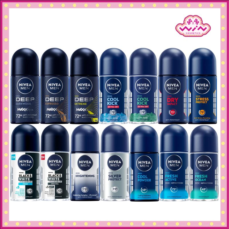 Nivea นีเวีย เมน โรลออนระงับเหงื่อและกลิ่นกายสำหรับผู้ชาย