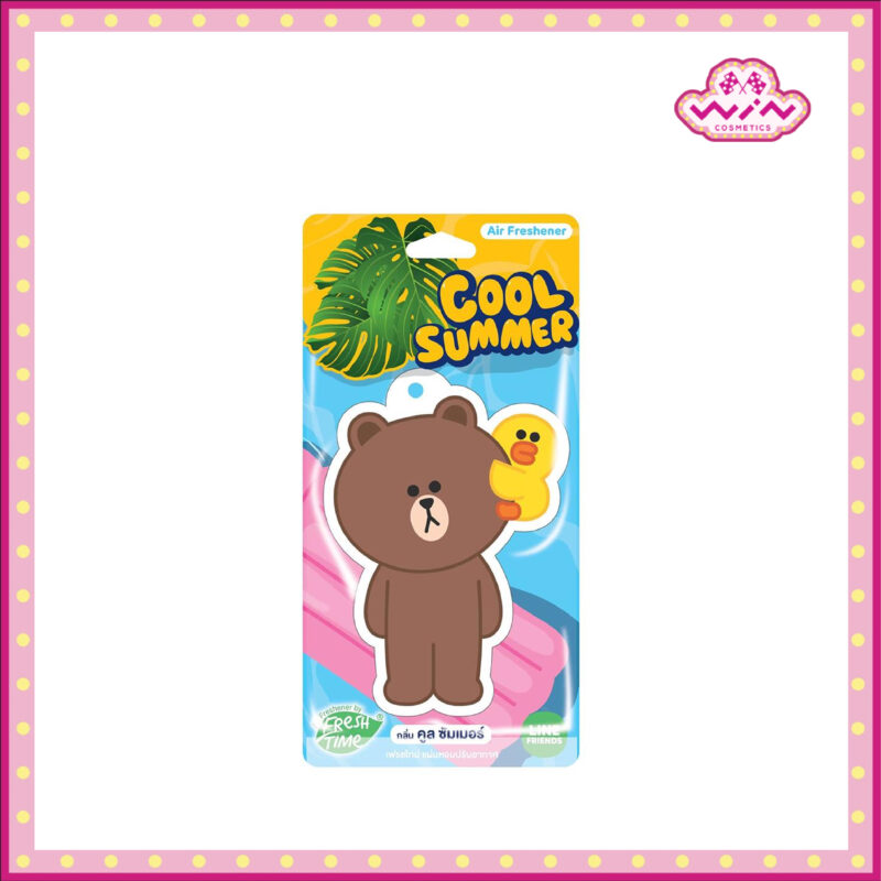 FreshTime x LINE FRIENDS เฟรชไทม์ แผ่นหอมปรับอากาศ กลิ่น คูลซัมเมอร์ 0.02g