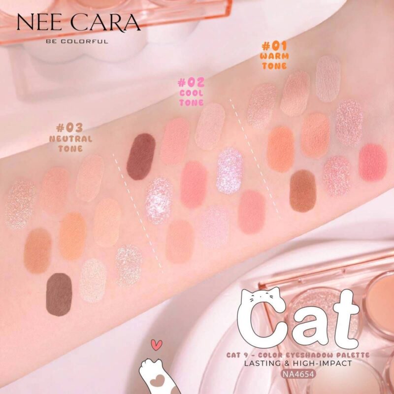 Nee Cara นีคาร่า บี แคท 9-คัลเลอร์ อายแชโดว์ 13.5 กรัม - Image 3