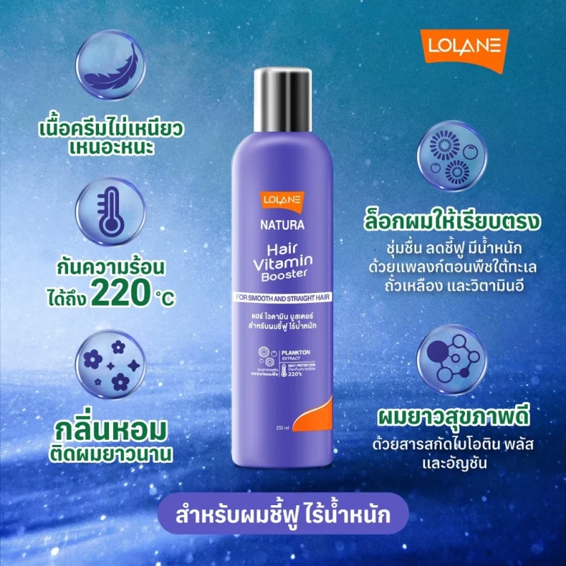 Lolane โลแลน เนทูร่าแฮร์ ไวตามิน บูสเตอร์ ทุกขนาด (250 มล. / 100 มล.) - Image 4