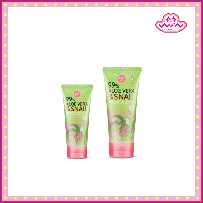 Cathy Doll เคที่ดอลล์ 99% อโลเวร่า แอนด์ สเนล เซรั่ม ซูทติ้ง เจล 60_300 กรัม
