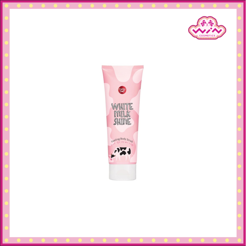 Cathy Doll เคที่ดอลล์ ไวท์ มิลค์ ไชน์ พีลลิ่ง บอดี้สครับ 320 กรัม