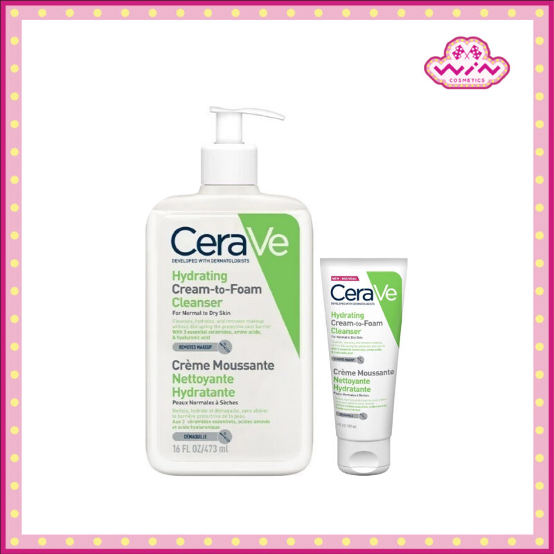 Cerave เซราวี ไฮเดรติ้ง ครีม-ทู-โฟม คลีนเซอร์ คลีนเซอร์ล้างเครื่องสำอาง