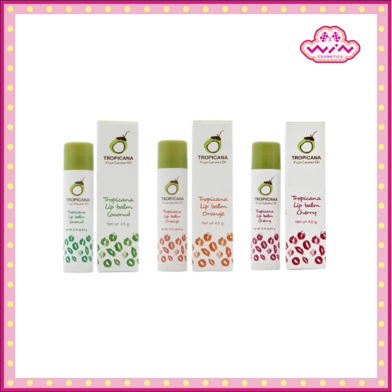 Tropicana ทรอปิคานา ลิปบาล์มบำรุงริมฝีปากน้ำมันมะพร้าวแบบแท่ง 4.5 กรัม