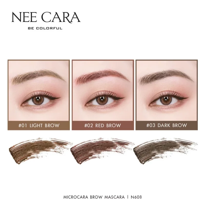 Nee Cara นีคาร่า บี คัลเลอร์ฟูล ไมโครคาร่า บราวน์ มาสคาร่า 6 กรัม #02 - Image 3