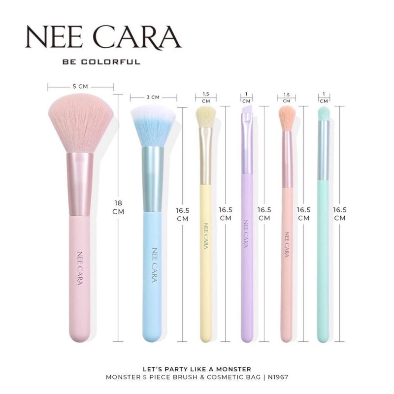 Nee Cara นีคาร่า บี คัลเลอร์ฟูล ผลิตภัณฑ์ชุดแปรงแต่งหน้า - Image 3