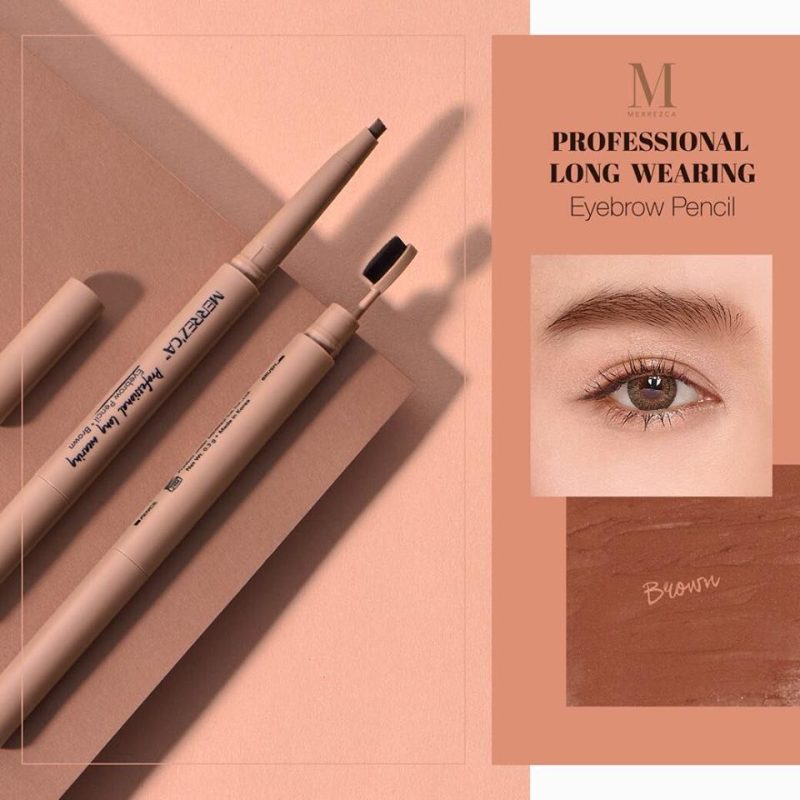 Merrez'ca เมอร์เรซกา เพอร์เฟคชันนัล ลอง แวริ่ง อายโบรว์ เพ็นซิล #brown