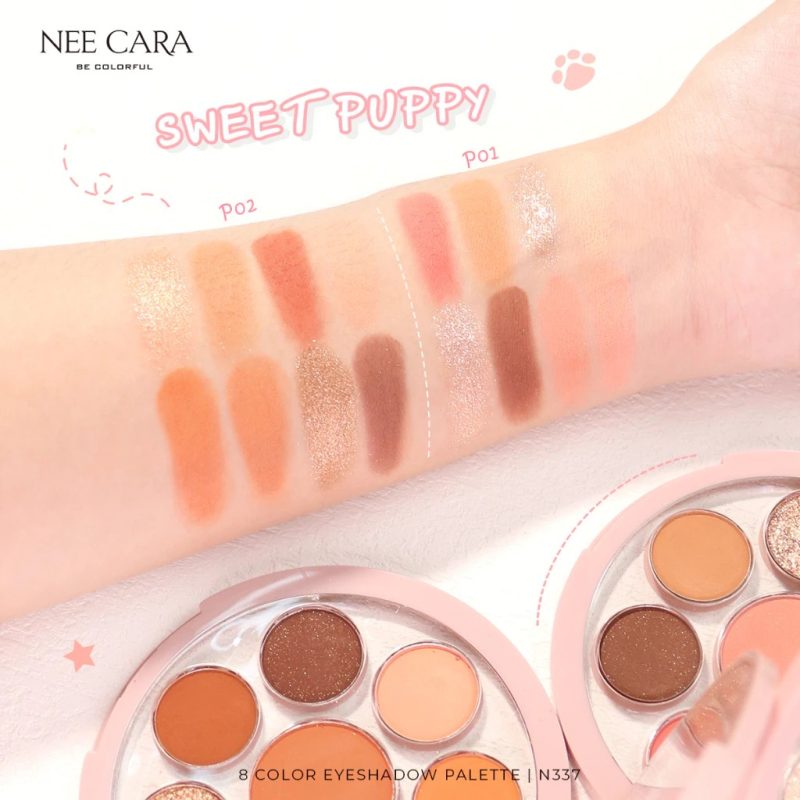 Nee Cara นีคาร่า คัลเลอร์ฟูล 8 คัลเลอร์ อายแชโดว์ พาเลท 9.5 กรัม #P02
