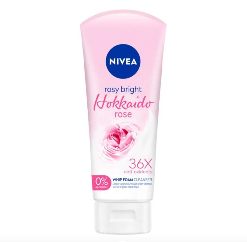 Nivea นีเวีย โรซี่ ไบรท์ ฮอกไกโด โรส เซรั่ม วิป โฟม ทำความสะอาดผิวหน้า 100 กรัม - Image 3