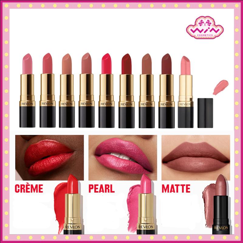 REVLON Super Lustrous Lipstick เรฟลอน ซุปเปอร์ ลัสทรัส ลิปสติกเนื้อครีม/ เนื้อแมท/ เนื้อเพิร์ล สีสันสดชัดโดดเด่น ขนาด 4.2g