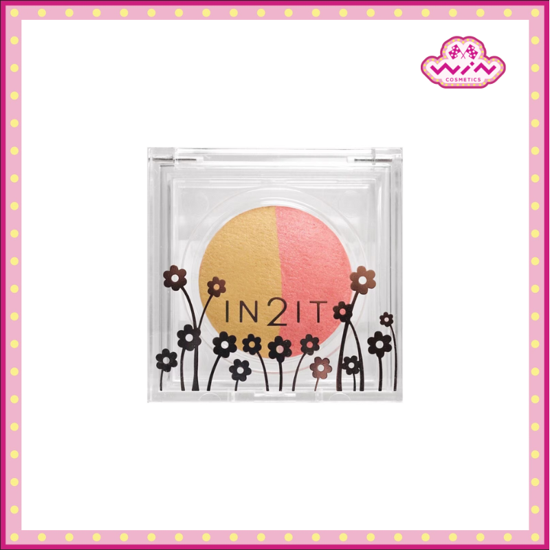 IN2IT อินทูอิท ดูโอ เชียร์ ชิมเมอร์ บลัช 3.5 กรัม. #DSB01 - Peach Dazzling