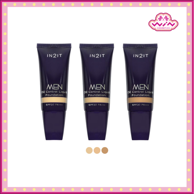 IN2IT อินทูอิท เมน ออย คอนโทรล ลิควิด ฟาวเดชั่น SPF30 PA+++ 15 กรัม [MOQM]