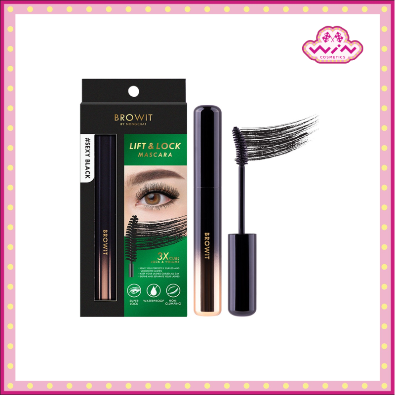 Browit บราวอิท ลิฟต์ แอนด์ ล็อก มาสคาร่า 6 กรัม #Sexy Black