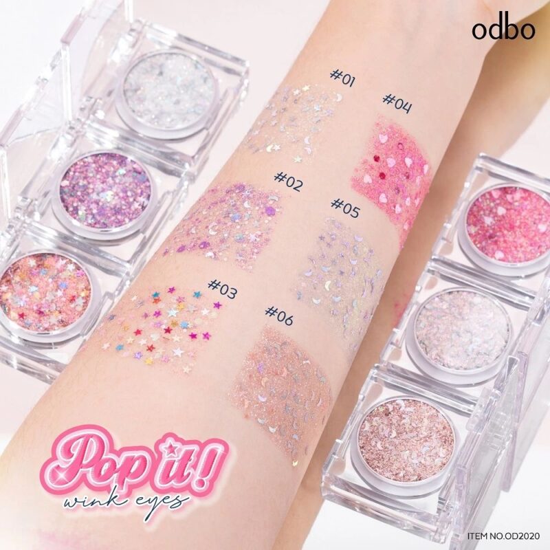 odbo โอดีบีโอ ป๊อป อิท วิ้ง อายส์ 1.8 กรัม อายแชโดว์กลิตเตอร์ - Image 2