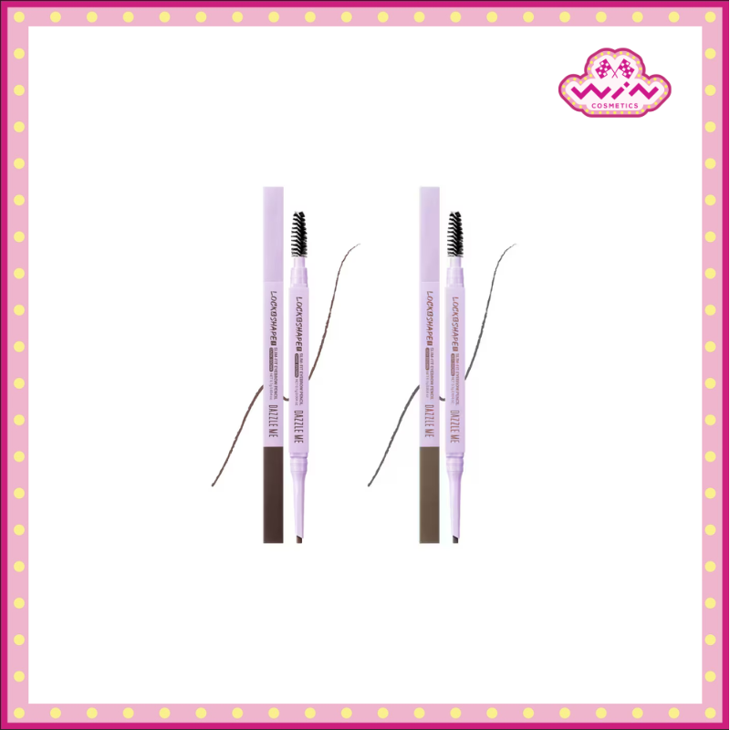 DAZZLE ME แดซเซิล มี Lock & Shape! Slim-Fit Eyebrow Pencil ดินสอเขียนคิ้วปลายเรียวเล็กรูปทรงหกเหลี่ยม