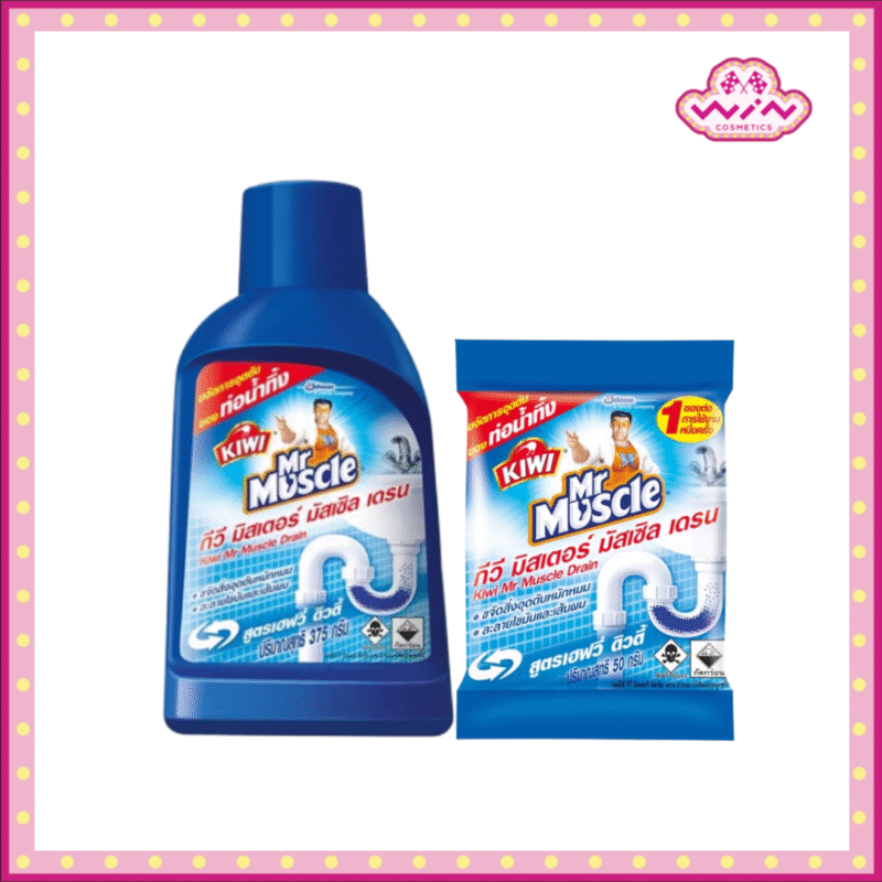 KIWI MR.MUSCLE กีวี มิสเตอร์มัสเซิล เดรน 50 มล., 375 มล. น้ำยาทำความสะอาดท่อ