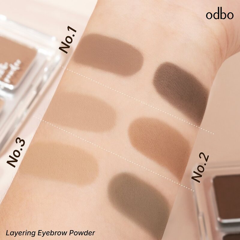 odbo โอดีบีโอ เลเยอร์ริ่ง อายบราว พาวเดอร์ 2.6 กรัม พาเลทเขียนคิ้ว ชนิดฝุ่น - Image 2