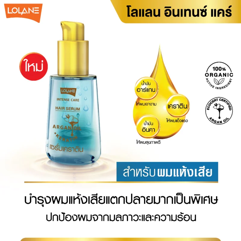 Lolane โลแลน อินเทนซ์แคร์ แฮร์เซรั่ม 10 มล./ 55 มล. เซรั่มบำรุงผม - Image 6