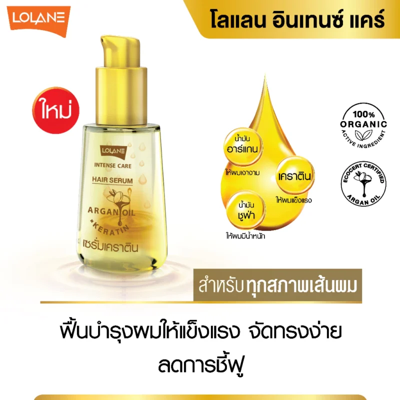 Lolane โลแลน อินเทนซ์แคร์ แฮร์เซรั่ม 10 มล./ 55 มล. เซรั่มบำรุงผม - Image 5