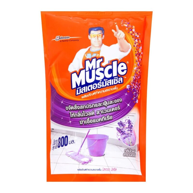 Mr Muscle มิสเตอร์มัสเซิล ผลิตภัณฑ์ทำความสะอาดพื้น 800 มล. แบบถุงเติม น้ำยาถูพื้น - Image 2