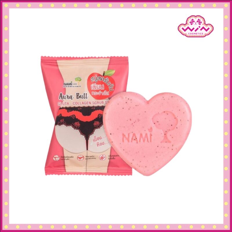 Nami นามิ ออร่า บัทท์ กลูต้า-คอลลาเจน สครับ โซป 60 กรัม