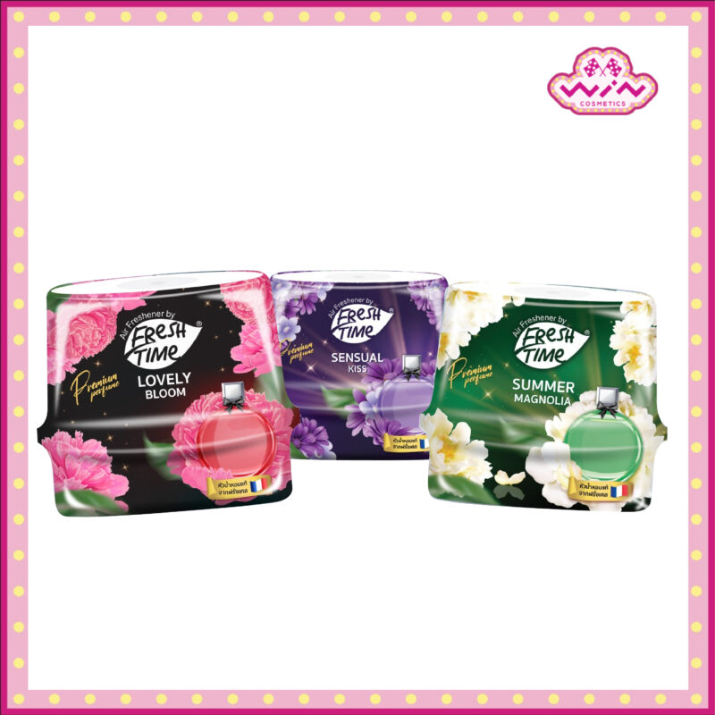 FreshTime เฟรชไทม์ เจลหอมปรับอากาศพรีเมี่ยม หัวน้ำหอมแท้ 180 กรัม