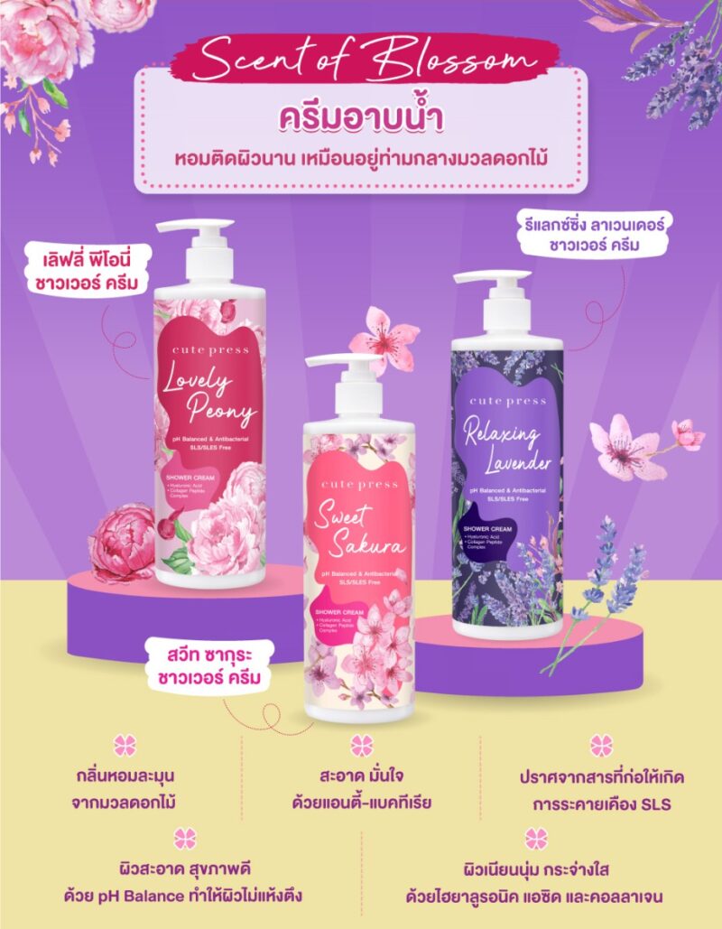 Cute Press คิวท์เพรส ชาวเวอร์ ครีม 490 มล. - Image 3