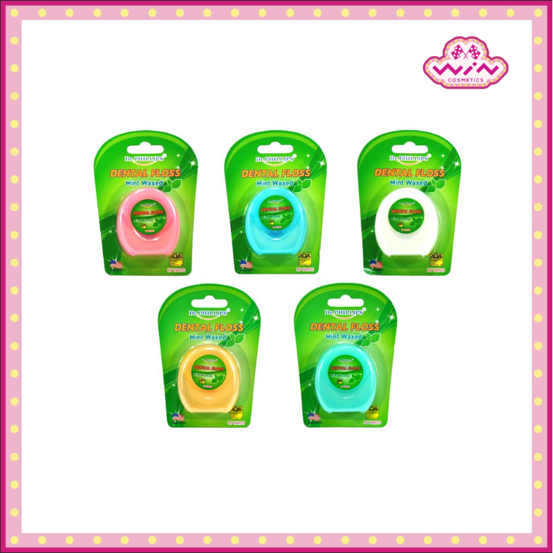 Dr.Phillips ไหมขัดฟัน 55 หลา กลิ่นมิ้นท์ Mint Waxed (คละสี)